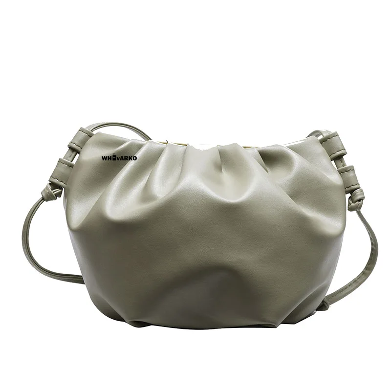 Bolso cruzado plisado para mujer, bandolera de un solo hombro, versátil, estilo coreano, tendencia, diseñador de lujo