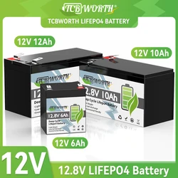 Batteria 12V 30Ah 12ah 6ah LiFePO4 Cicli profondi Batteria ricaricabile al litio ferro fosfato per telecamera di sicurezza Fish Finder