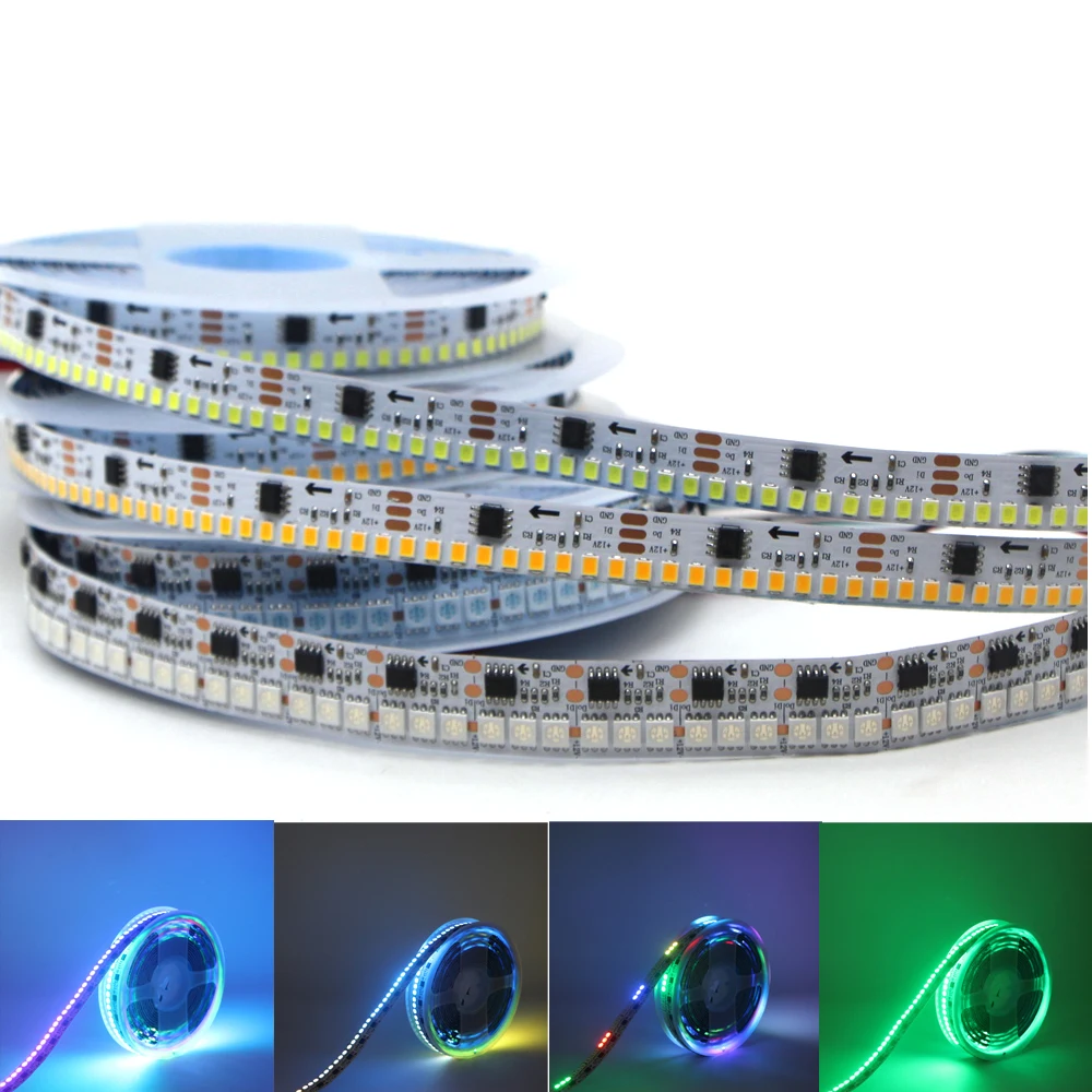 TM1903 Dream Color LED Strip Light DC 12V 5m 180Leds/m 16mm Width SMD 5050 Similar WS2811 IC Addressable Smart Pixel RGB Tape