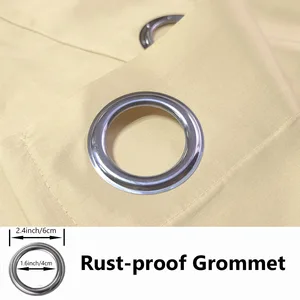 Wasserdichte Polyestervorhang für Privatsphäre, Gromet -Obert -Outdoor für Terrasse, Pavillon, vorderer Balkon und Pergola, 1PC 8 Hauptverkaufsbootvorhang - №8