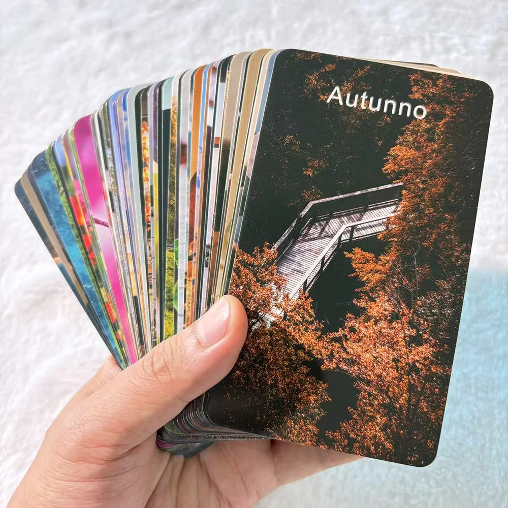 سطح أوراكل تايم إيطالي، 54 بطاقة ذات طابع زمني للاكتشاف الذاتي والعرافة والتنبؤ والتوجيه الروحي، 12 × 7 سم #4