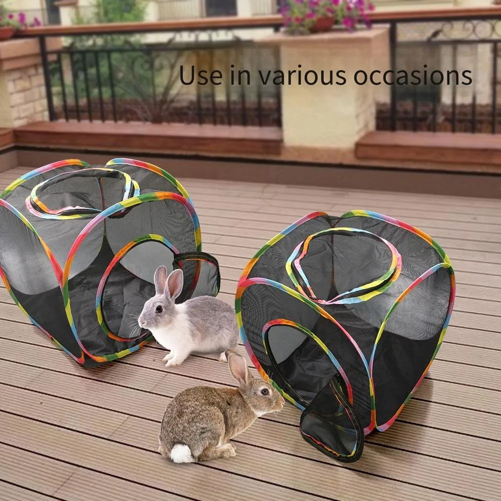 Outdoor mesh cat tunnel foldable summer cat tent channel cat toy channel pet tunnel