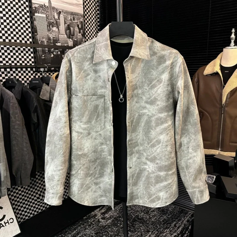 

New Spring and Autumn Fashion Long-sleeved Shirt for Men Fashionable Casual Loose Versatile Niche Shirt