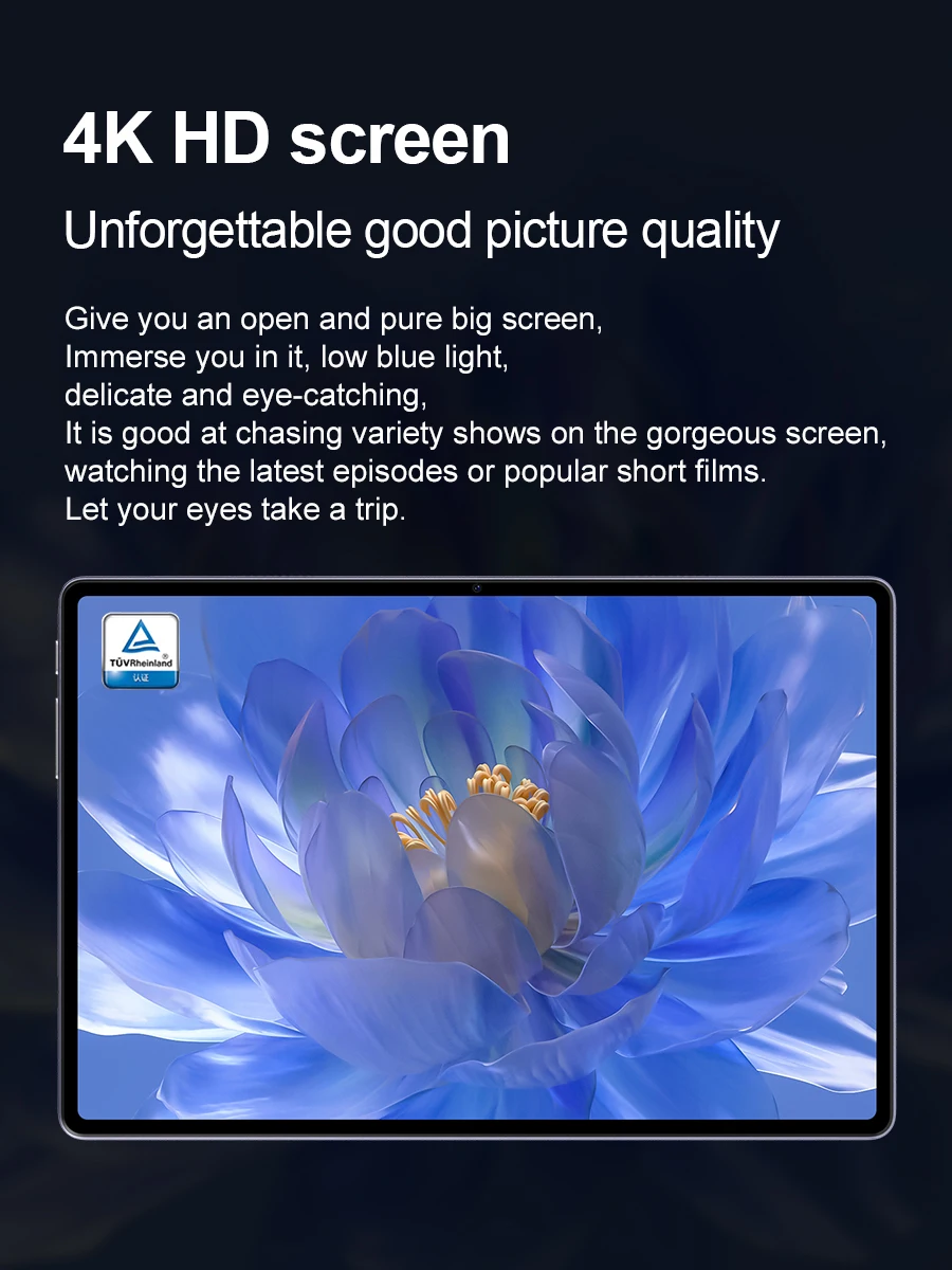2023 New Tablet PC 10.1 Inch Android 12 Tablets 4G Network Dual SIM Deca Core 6GB RAM 128GB ROM 4G Network AI Speed-up Tablette