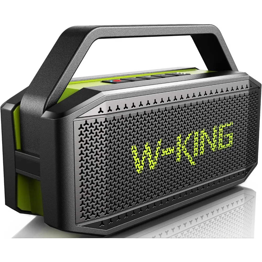 

W-KING Portable Loud Bluetooth Speaker Wireless, 100W Max IPX6 Waterproof Outdoor Speaker Subwoofer, 60W Exlarge Passive Radiato