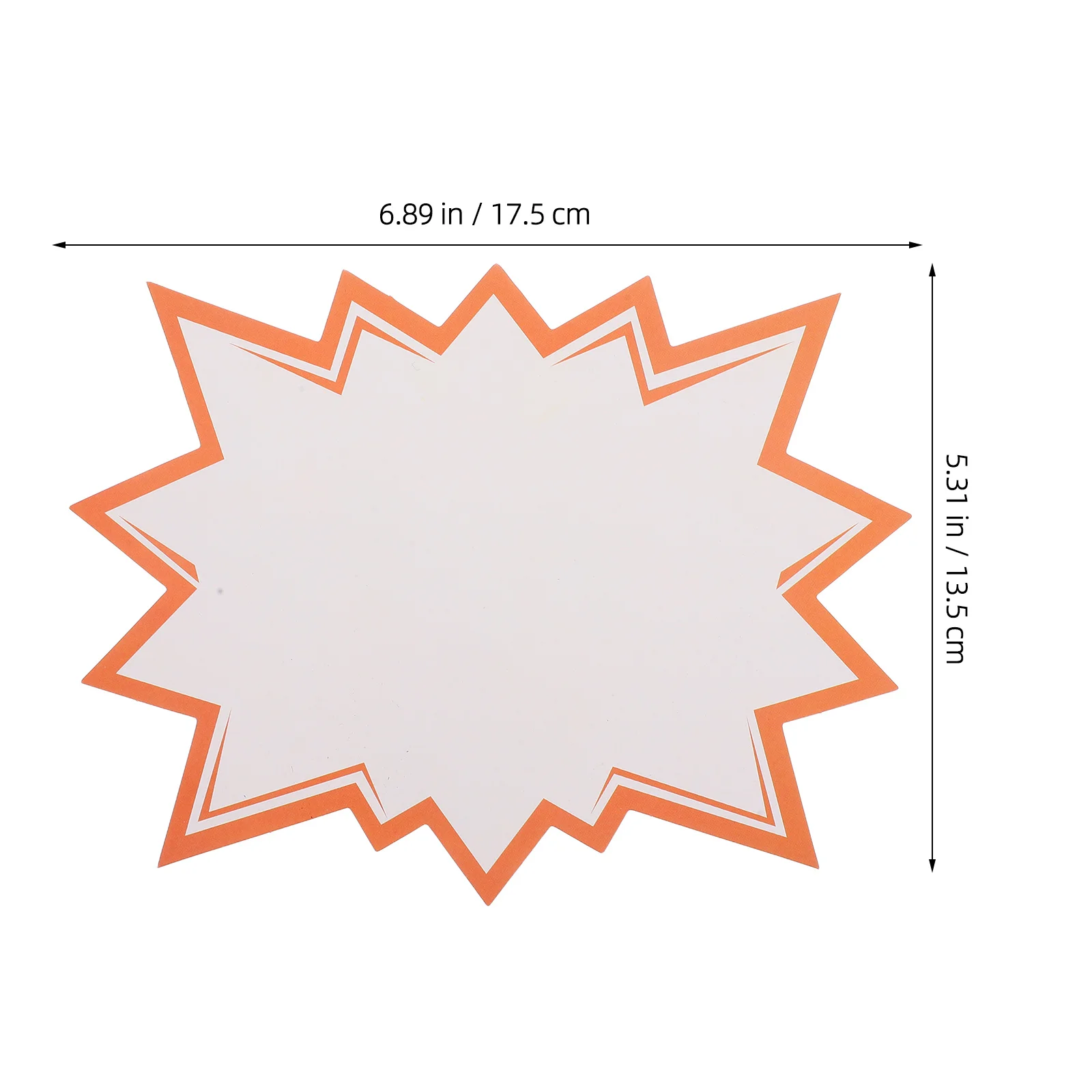 100 قطعة انفجار ستار ورقة عرض العلامات الأبيض بيع التجزئة علامات المرآب ساحة بيع الأسعار علامات الأسعار تسميات متجر بيع بالتجزئة