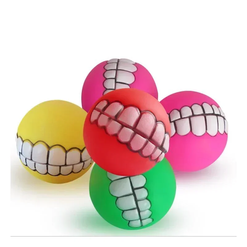 Funny Pets Dog Cat Ball Toys Chew Sound Squeaky Toys Puppy Ball Toys