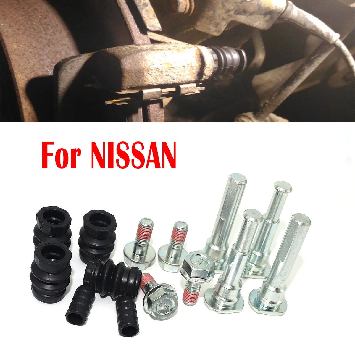 

Brake Caliper Cylinder Slider Guide Pin For NISSAN SENTRA TEANA TERRANO URVAN VANETTE For Disc Housing Bolt Rubber Boot Seal
