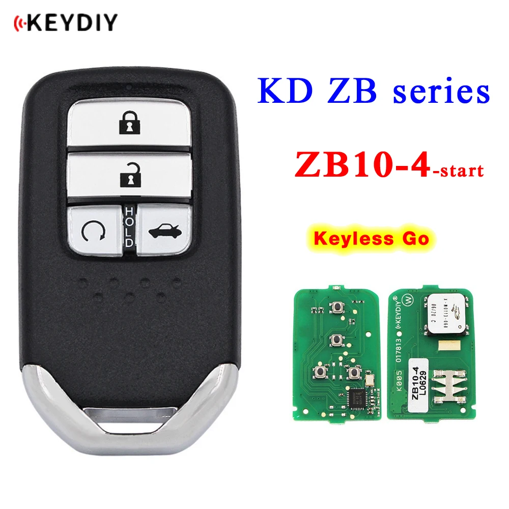 

KEYDIY Universal ZB Series Remote ZB10-4 Start KD Smart Key for KD-X2 KD-MAX Car Key Fit More Than 2000 Models