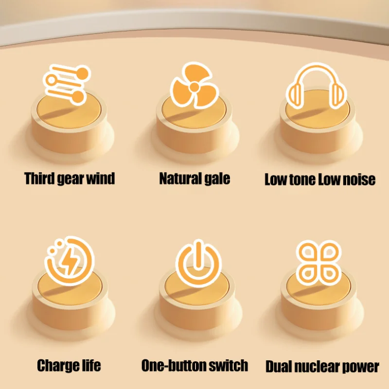 Xiaomi Mijia-Mini ventiladores portátiles plegables para colgar en el cuello para niños, Mini ventiladores portátiles sin hojas con dibujos animados para estudiantes, carga al aire libre