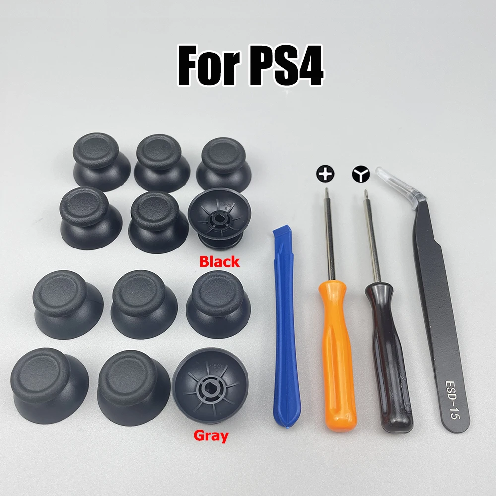 6PCS Replacement Thumbsticks Thumb Grips For PlayStation 4 PS4 Controller Analog Thumb Sticks Repair Parts Accessories