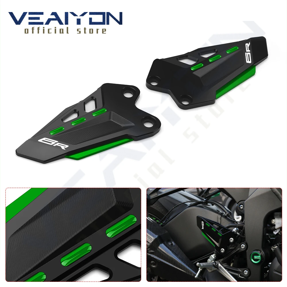 

For ZX 6R ZX-6R ZX6R 2019 2020 2021 2022 2023 2024 2025 Motorcycle Accessories CNC Aluminum Footpeg Heel Plates Guard Protector