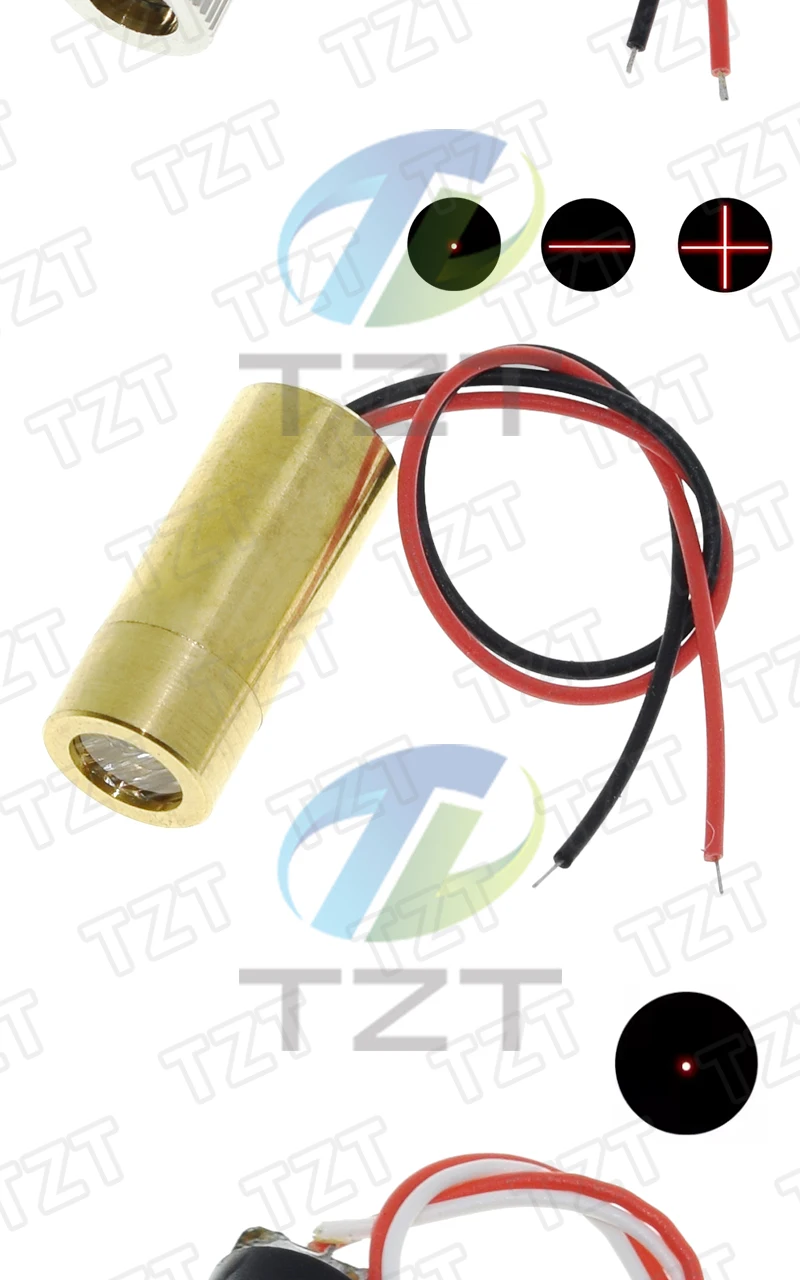 TZT 1/3PCS 650nm 5mW 6MM 9MM 12MM Red Point/Line/Kreuz Laser Modul Kopf Glas Objektiv fokussierbar fokus einstellbare laser kopf – Detail 10