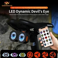 Luz decorativa para bicicleta, luces traseras con ojos de diablo, recargables tipo C, para decoración de bicicletas, motocicletas y bicicletas eléctricas