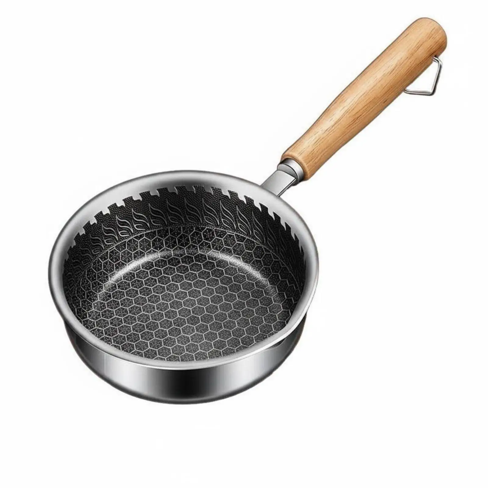 Non Pan Thickened Bottom Single Egg Frying Pan Precision Pouring Edge Design