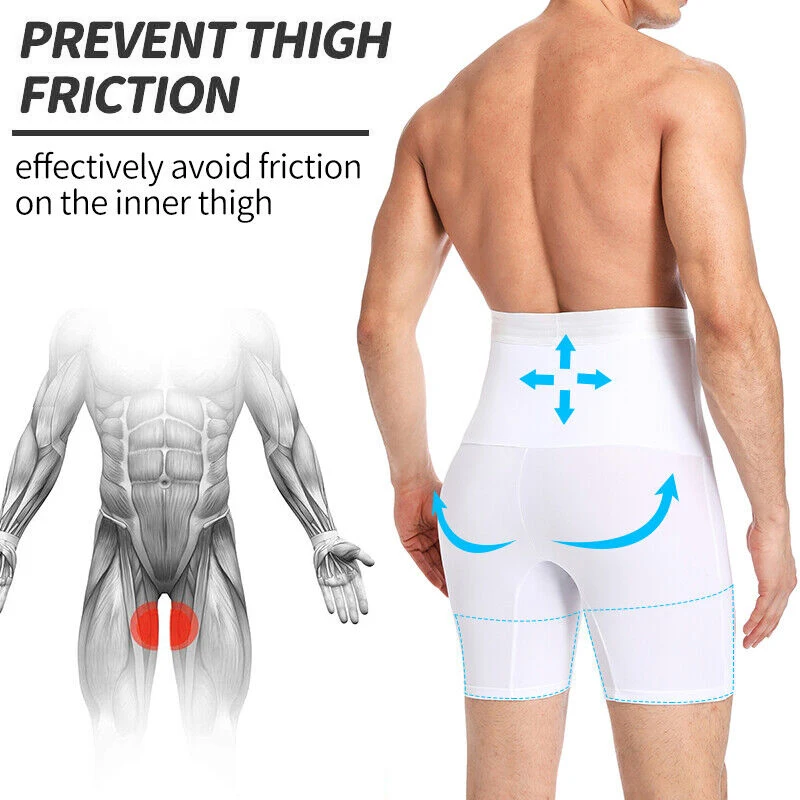 Men High Waist Compression Shapewear Tummy Control Shorts Seamless Body Shaper Girdle Pants Thigh Slimmer Underwear Boxer Briefs