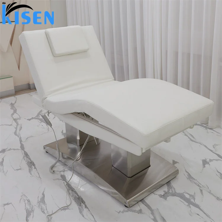 

Professional Luxury King Size Leather Pad 4motors Electric Relaxing Body Massage Bed With Audio for Beauty Spa Salon