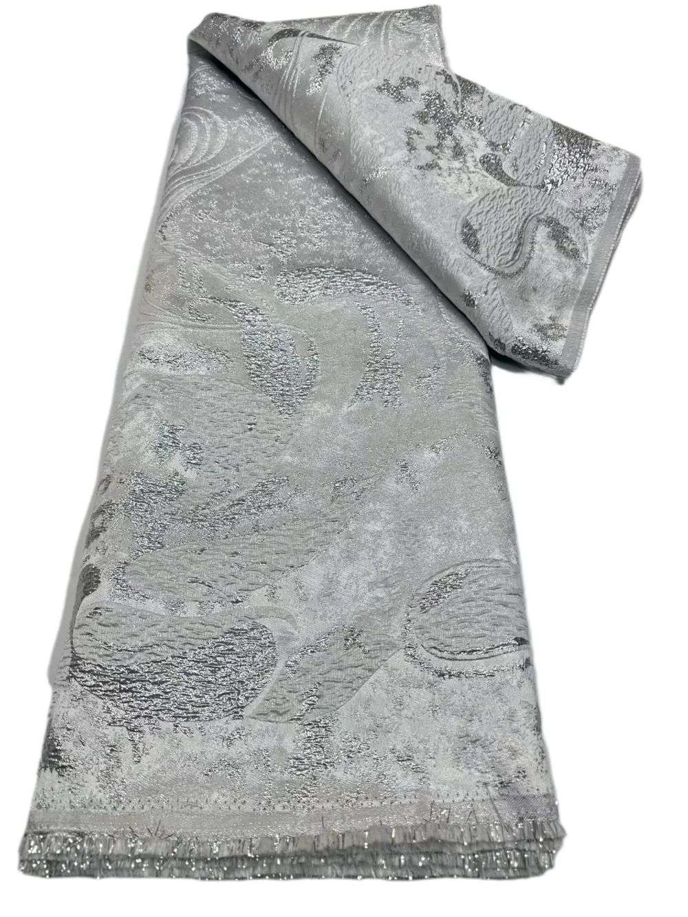 Goedkope, hoogwaardige Afrikaanse organza brokaat kantstof, 5 yards, Franse tule, geschikt voor feestjurken, Nigeriaanse jacquard kant, stof voor het maken van kleding.