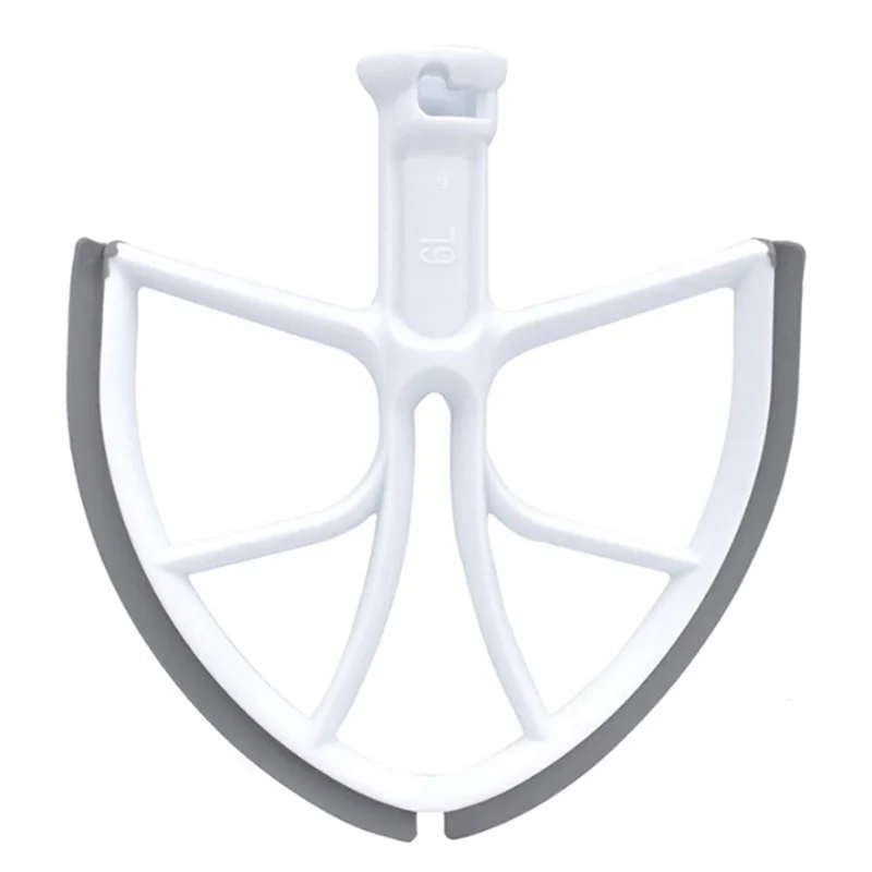 Pá lisa do batedor da borda flexível com bordas de silicone peças de reposição para kitchenaid 6qt misturador do suporte do elevador da bacia