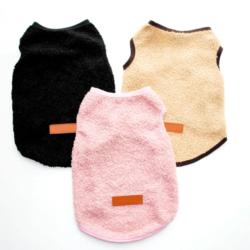 Pet Clothes Autumn Winter Warm Fleece Puppy Sweater Outfit Small Dogs Cats Chihuahua French Bulldog Jacket Vest Coat Costumes 