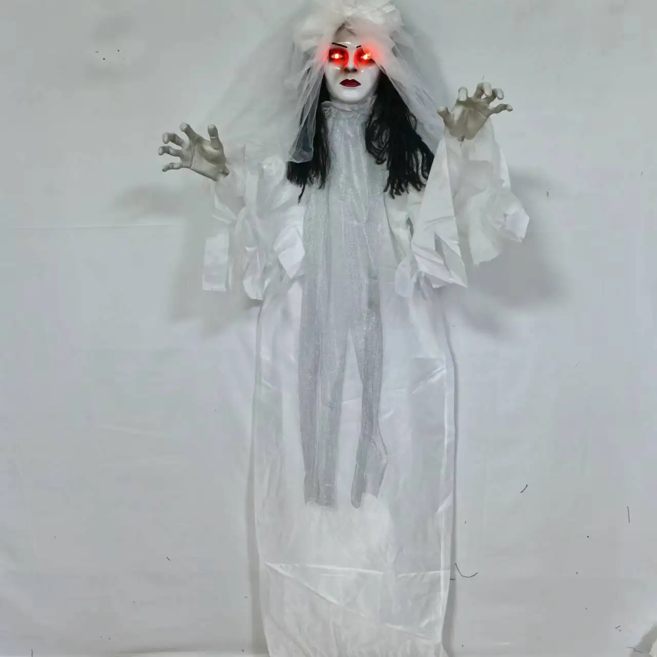 

Electric luminous female ghost Halloween hanging ghost decoration haunted house door horror props ghost pendant ornament pendant