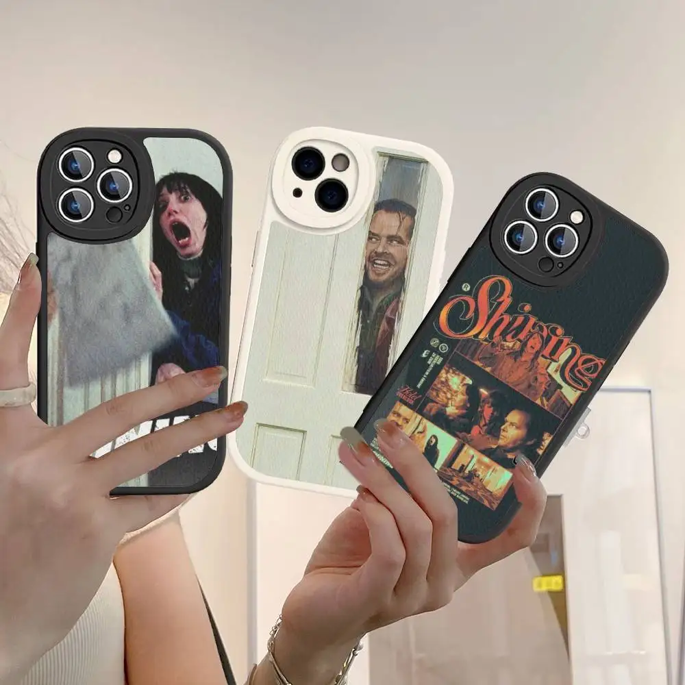 

Horror Movie T-The Shining Phone Case For IPhone 16 15 14 13 Pro Max 11 12 Plus Leather Silicone Cover