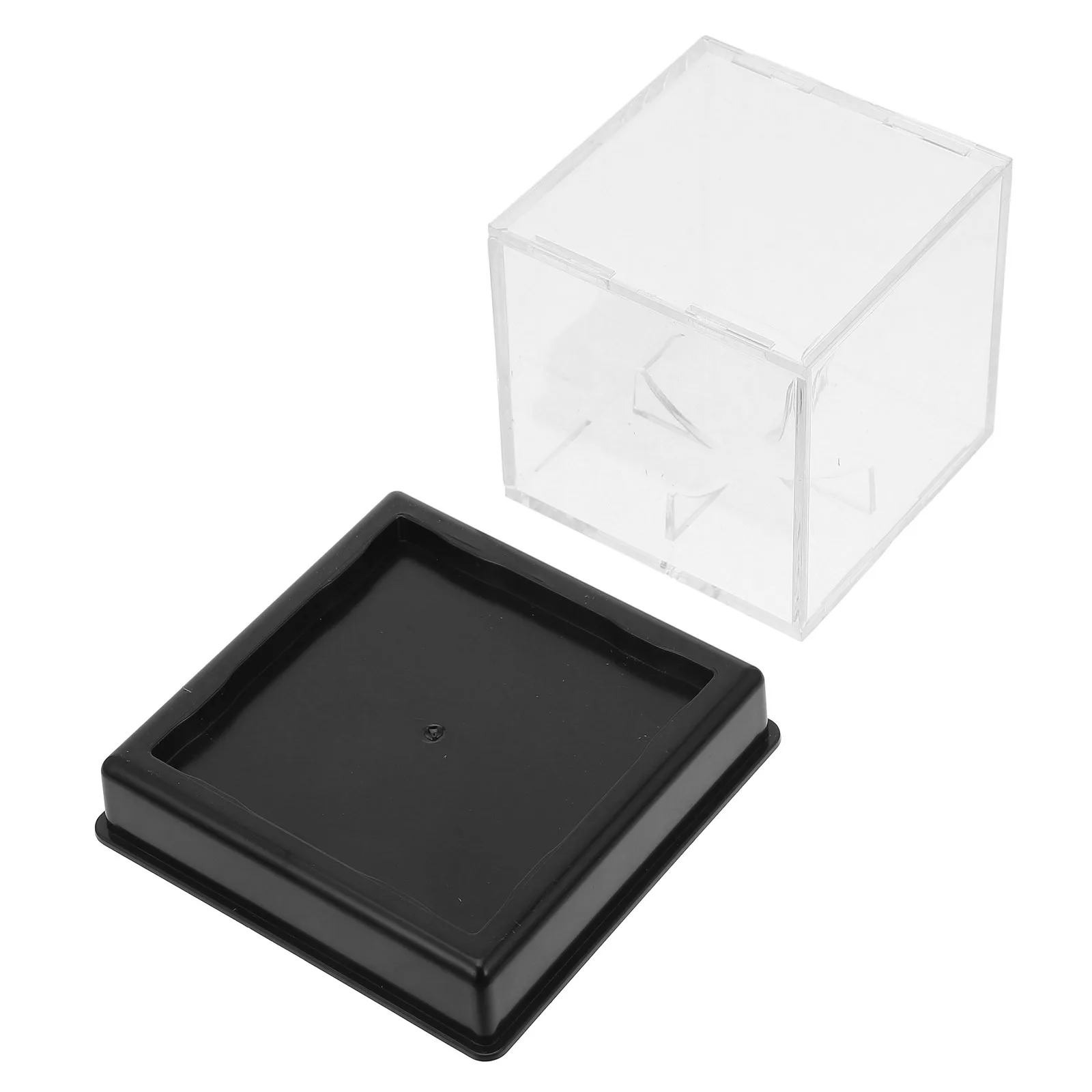 

2Pcs Baseball Display Case Small Acrylic Compact Holder for Baseball Tennis Softball Golf Ball Display Box