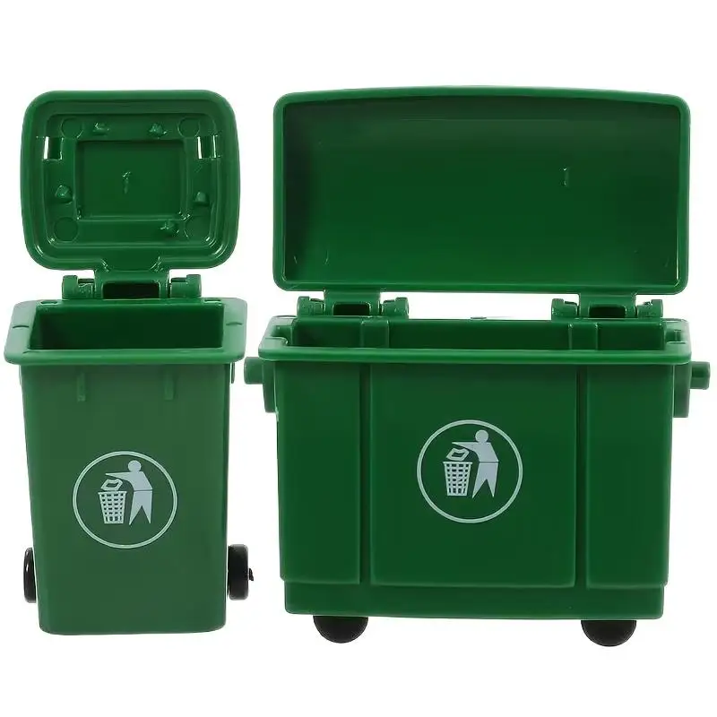2/4 Stück Mini-Desktop-Mülleimer, tragbarer, wiederverwendbarer Aufbewahrungsbehälter für Schminktisch, Arbeitsplatte, Basteltisch, Puppenhaus, Dekoration, Geschenk – Detail 11