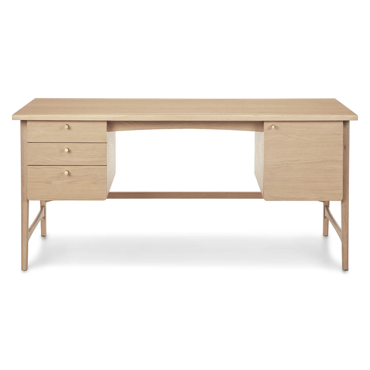 Selected modern American oak desk, customizable size writing desk, professional high-end home office desk