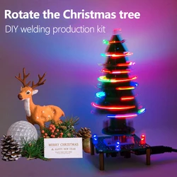 Seven-colour LED Lights Music Three-dimensional Rotating Christmas Tree DIY Kit Electronic Welding Practice Circuit Boards