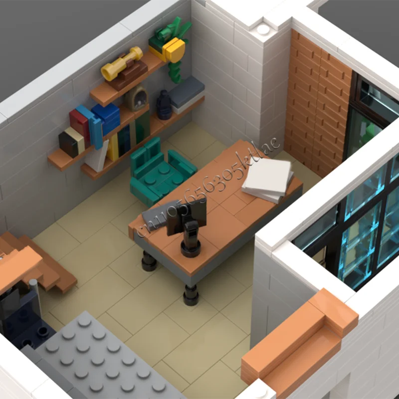 ชุดตัวต่อบล็อกสร้างสรรค์ 3031 ชิ้น รุ่นบ้านพักอาศัยหรูหราสไตล์โมเดิร์น พร้อมวิวถนน ของเล่นประกอบเองสำหรับเด็ก ของขวัญวันหยุด