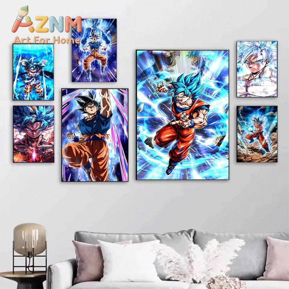 Dragon Ball Z Goku Ultra Instinct Dragon Anime Canvas Wall Art Unframed Print Poster For Bedroom Living Room Home Decor