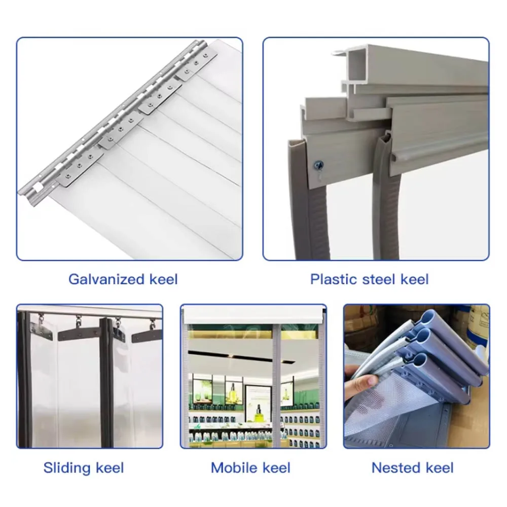 50 м занавеска из ПВХ, один рулон, антистатические дверные полосы для морозильной камеры 200 мм для морозильных камер и охладителей, складские двери, тип испарителя
