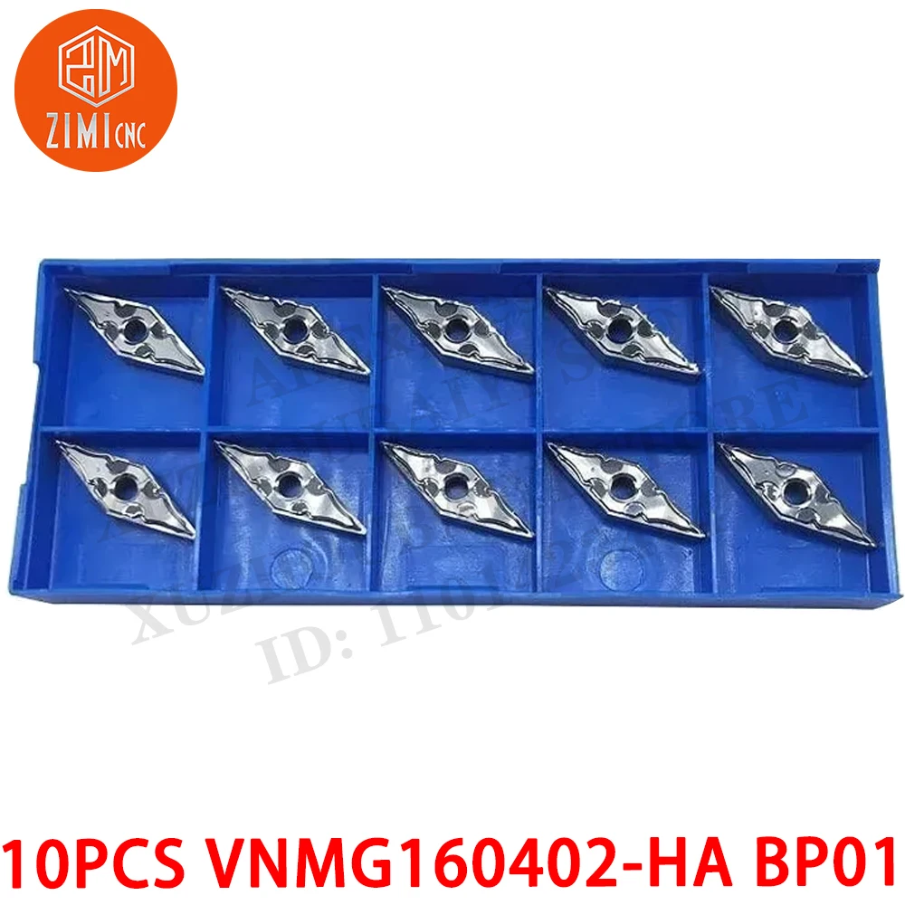 

10PCS VNMG160402-HA BP01 VNMG 160402 VNMG160402 Used for External Turning Aluminum CNC tool metal lathe mechanical cutting tools