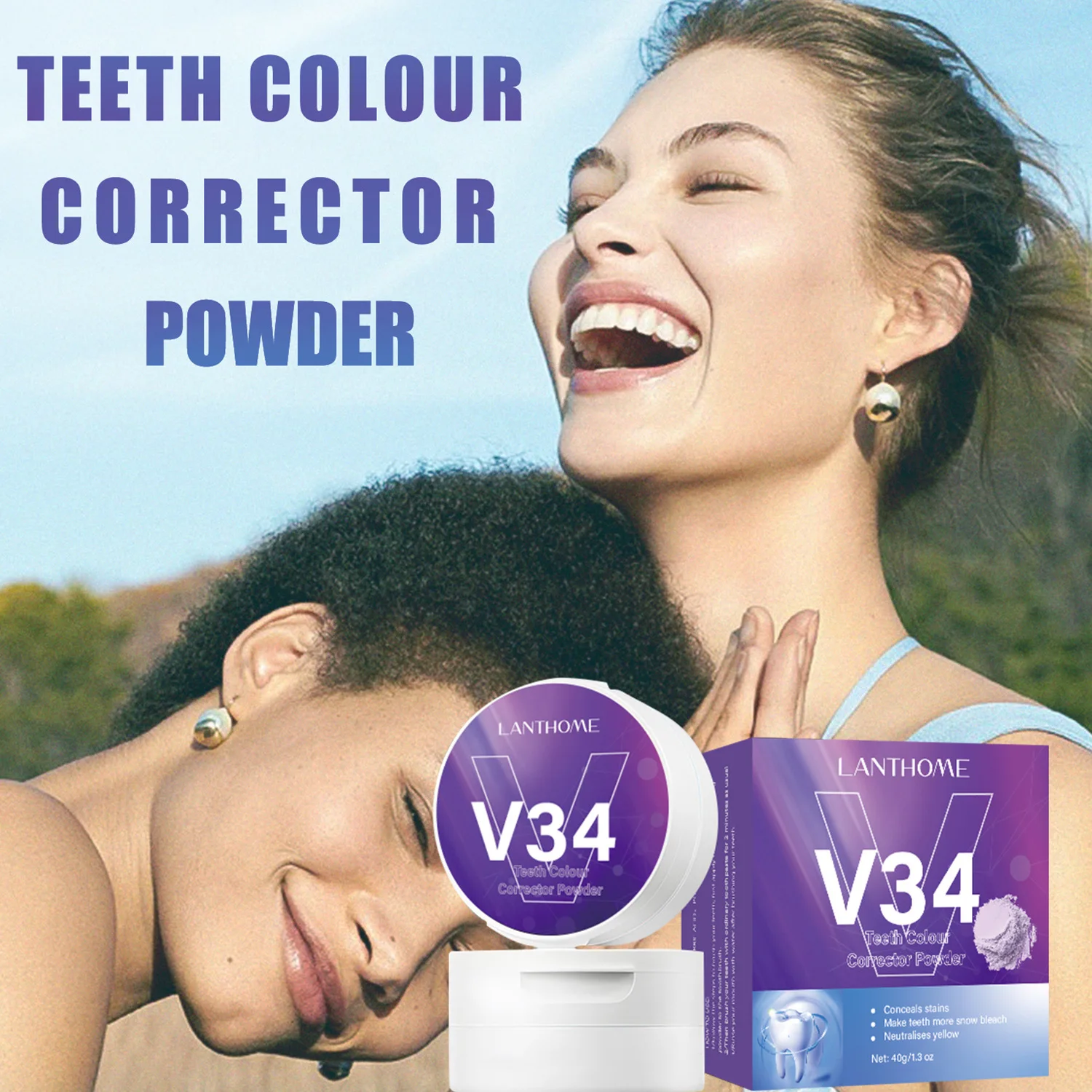 recommend LANTHOME V34 Dental Powder Oral Care Freshen breath and remove stains