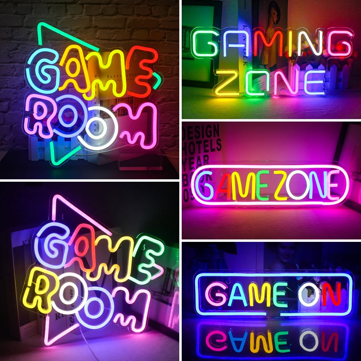 sala de jogos sinais de neon para wall decor usb alimentado luzes led coloridas gaming zone festa quarto light up sign presentes gamer 01