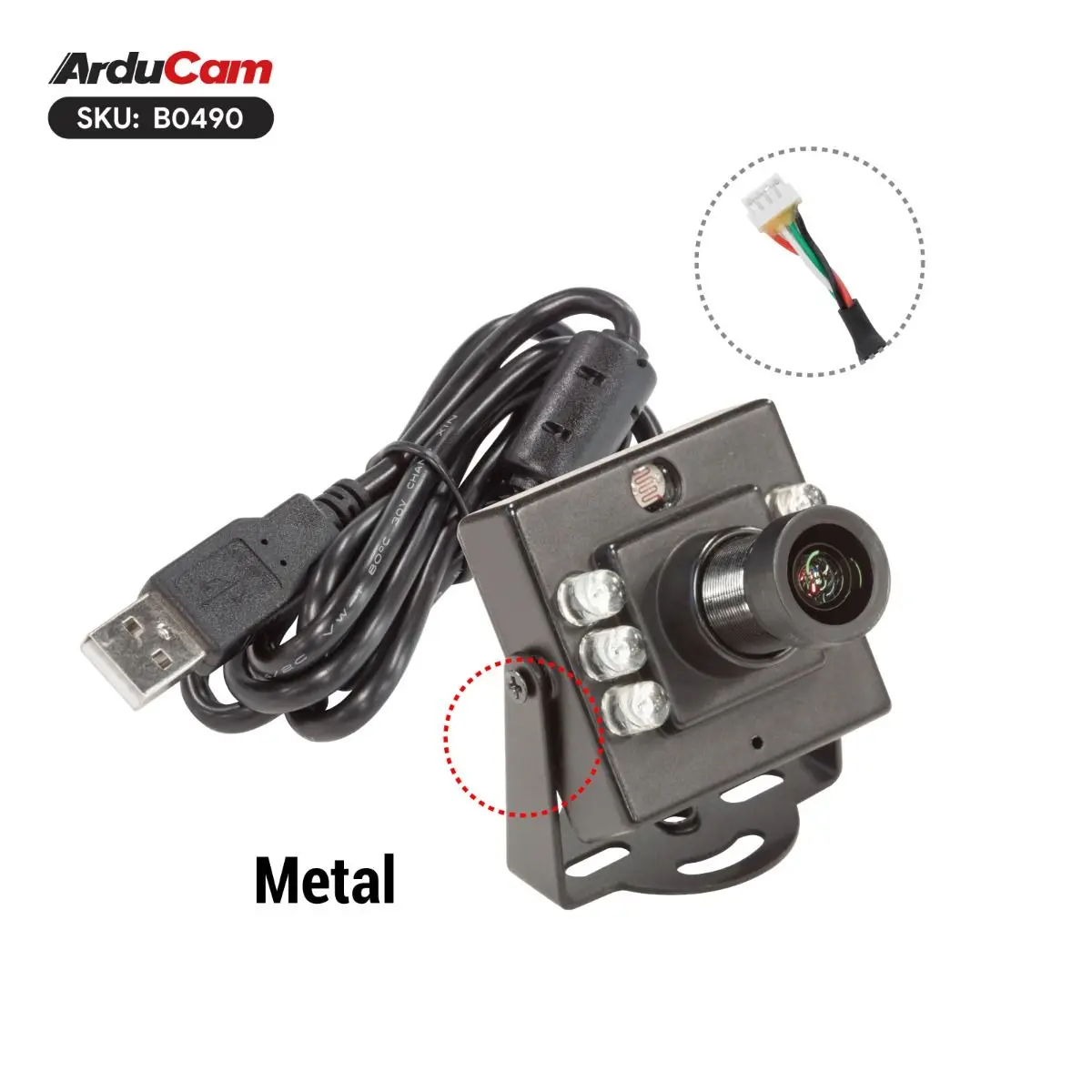 Arducam 2MP IMX462 Day and IR Night Vision USB Camera with Metal Case