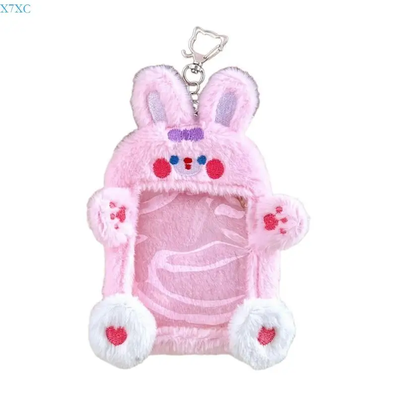 

X7XC Plush Photocard Holder Animal Pattern Card Holder Kpop Idol Photo Holder