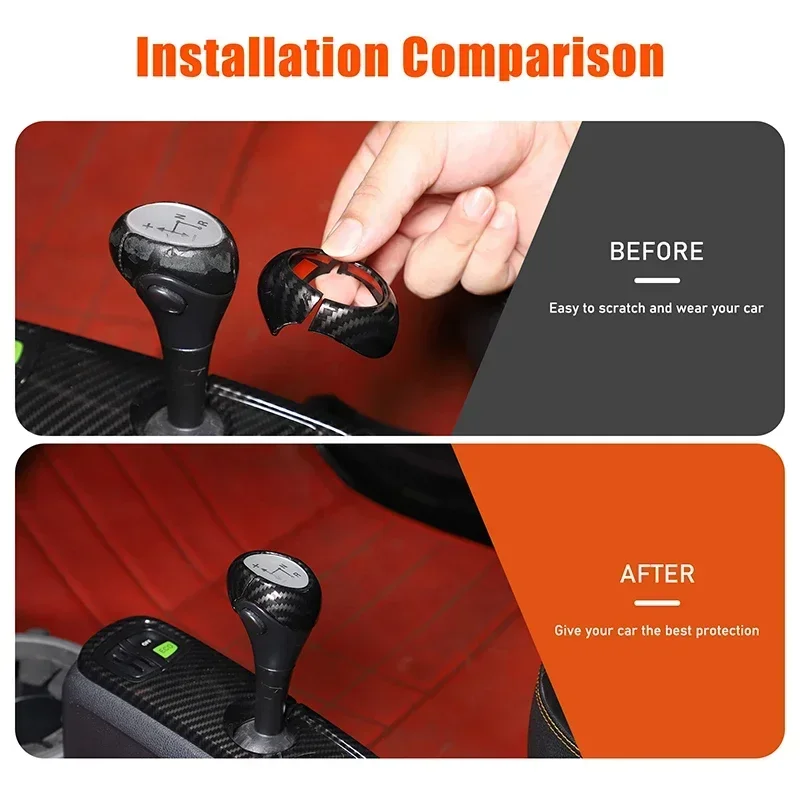 

For Mercedes-Benz Smart 451 Fortwo 2009-2015 ABS Car Central Control Shift Knob Protection Cover Sticker Car Accessories
