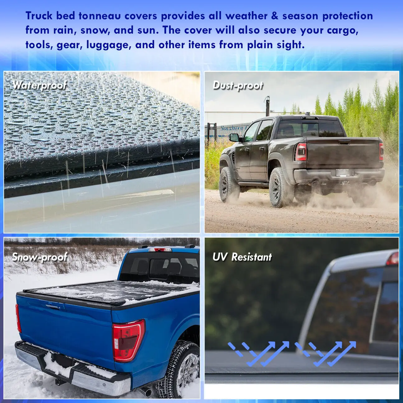 Offroad 6.5FT Bed Cover Auto Exterior Accessory For Pickup Truck 2009-2014 Ford F150 F-150