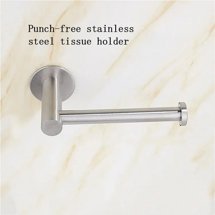 EW Stainless Steel Nail-free Silver Paper Towel Holder