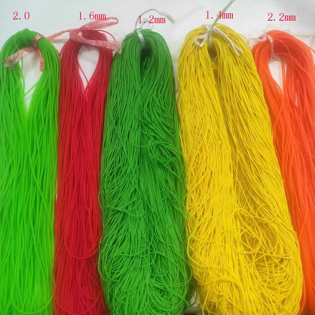 1.2 mm 1.4 1.6  2.0   2.2   2.4   2.5 mm rubber solid elastic rubber line 500g rubber line for fishing  traditional level round