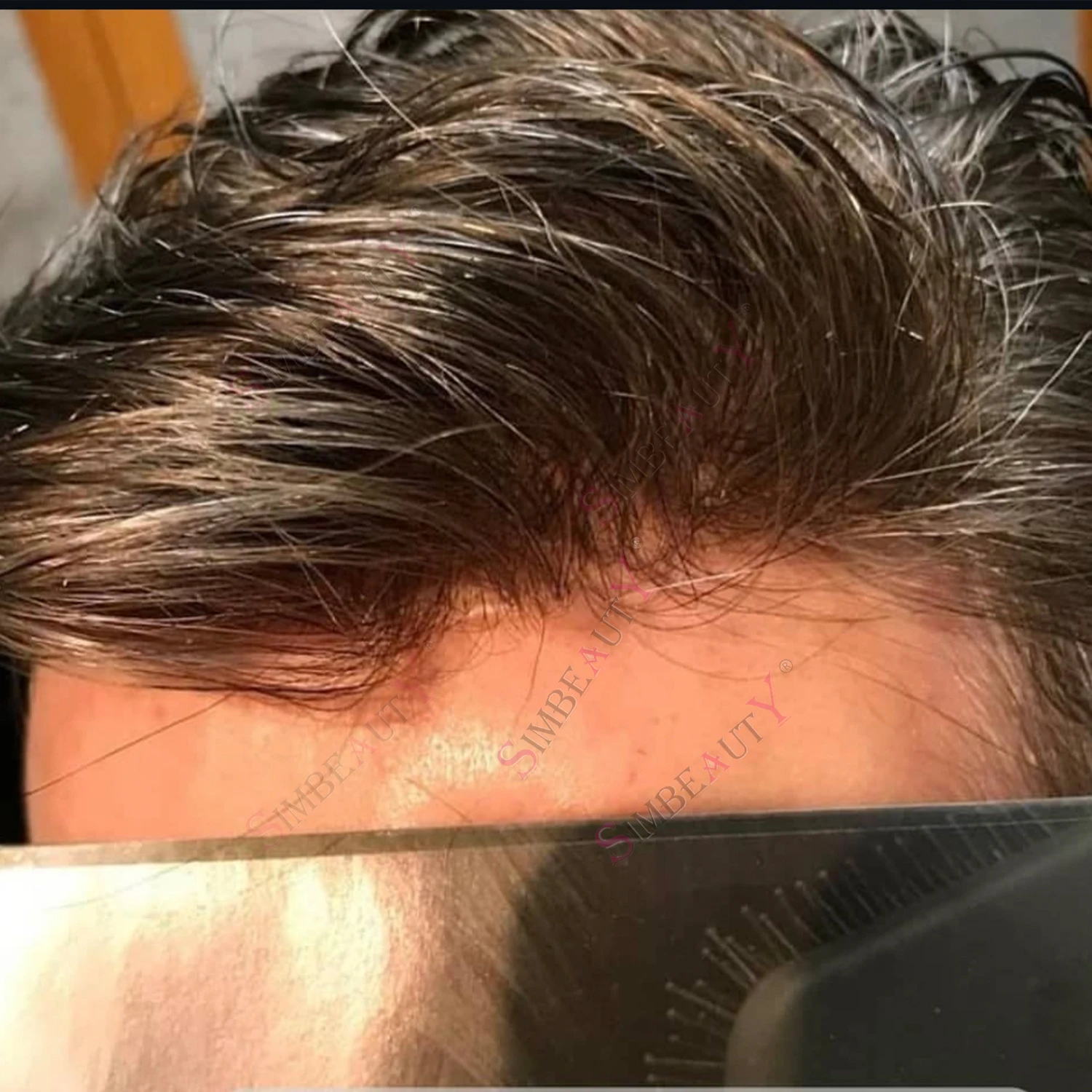 

Европейские человеческие волосы пепельно-русый коричневый # 17 ультратонкая кожа, 0,02 мм, плотность 80%, мужской парик, черный, серый, система Vloop, капиллярные протезы