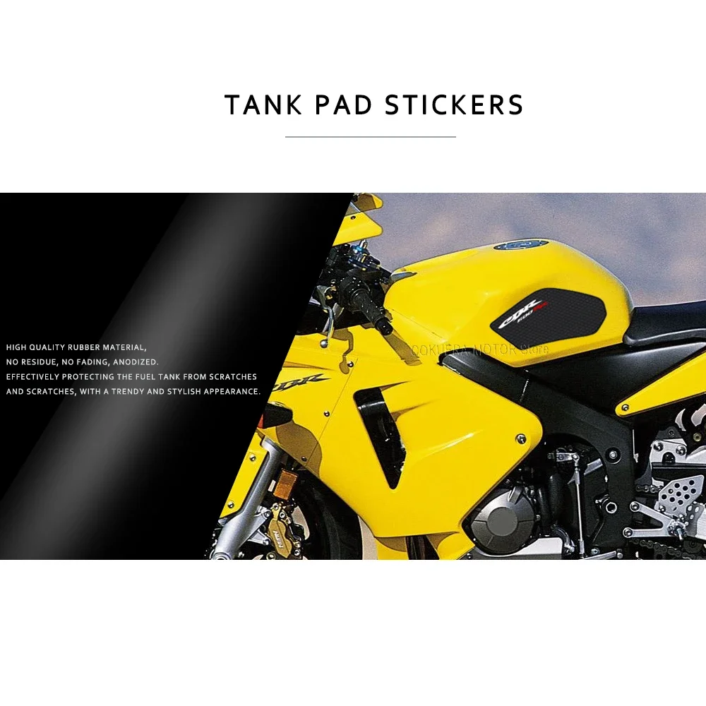 Non-Slip Side Fuel Tank Adesivos, Adesivo de borracha Pad, Acessórios da motocicleta para Honda CBR600RR CBR 600 RR 2003-2006