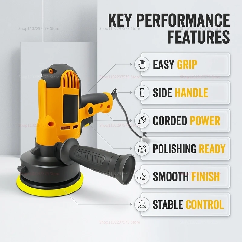 Electric Car Polisher For Waxing Scratch Repair Durable And Safe Adjustable Speed ​​Polishing For Vehicle Care Furniture Rep