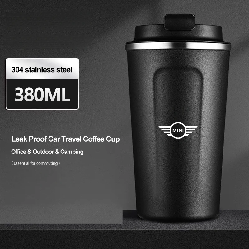 Taza de café de acero inoxidable para coche, termo, botella de agua, taza de viaje para Mini Cooper JCW Works F54 F55 F56 F57 F60 R50 R52 R53 R55 R56