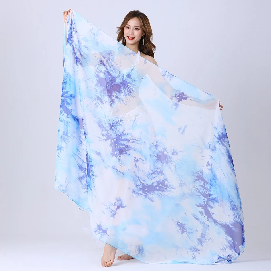 Accessori per la danza del ventre Outfit sciarpa asciugamano in tessuto di seta imitazione 250*120 cm per le prestazioni e la pratica del palcoscenico delle donne adulte