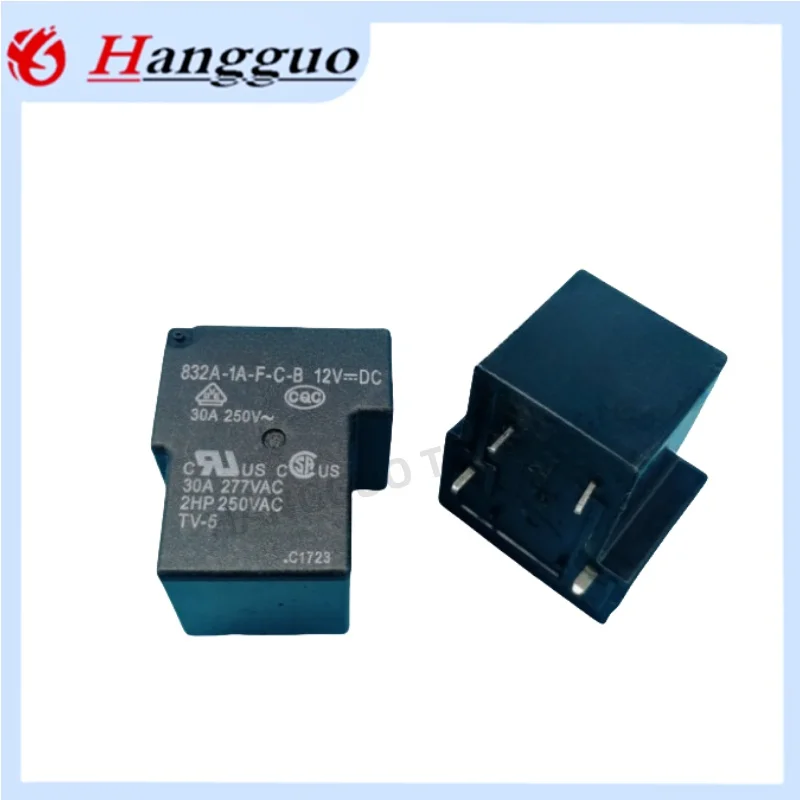 5PCS 12V Relay 832A-1A-F-C-B 12VDC 30A 4Pins Electromagnetic Relay Home Appliance Relays