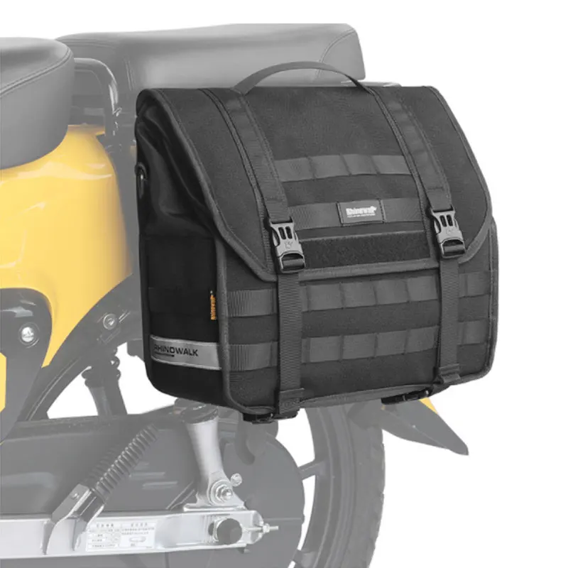 

Motorcycle Side Bag 13L Waterproof Quick Release Motor Saddlebag with Inner Support Board Tail Rack Storage Luggage