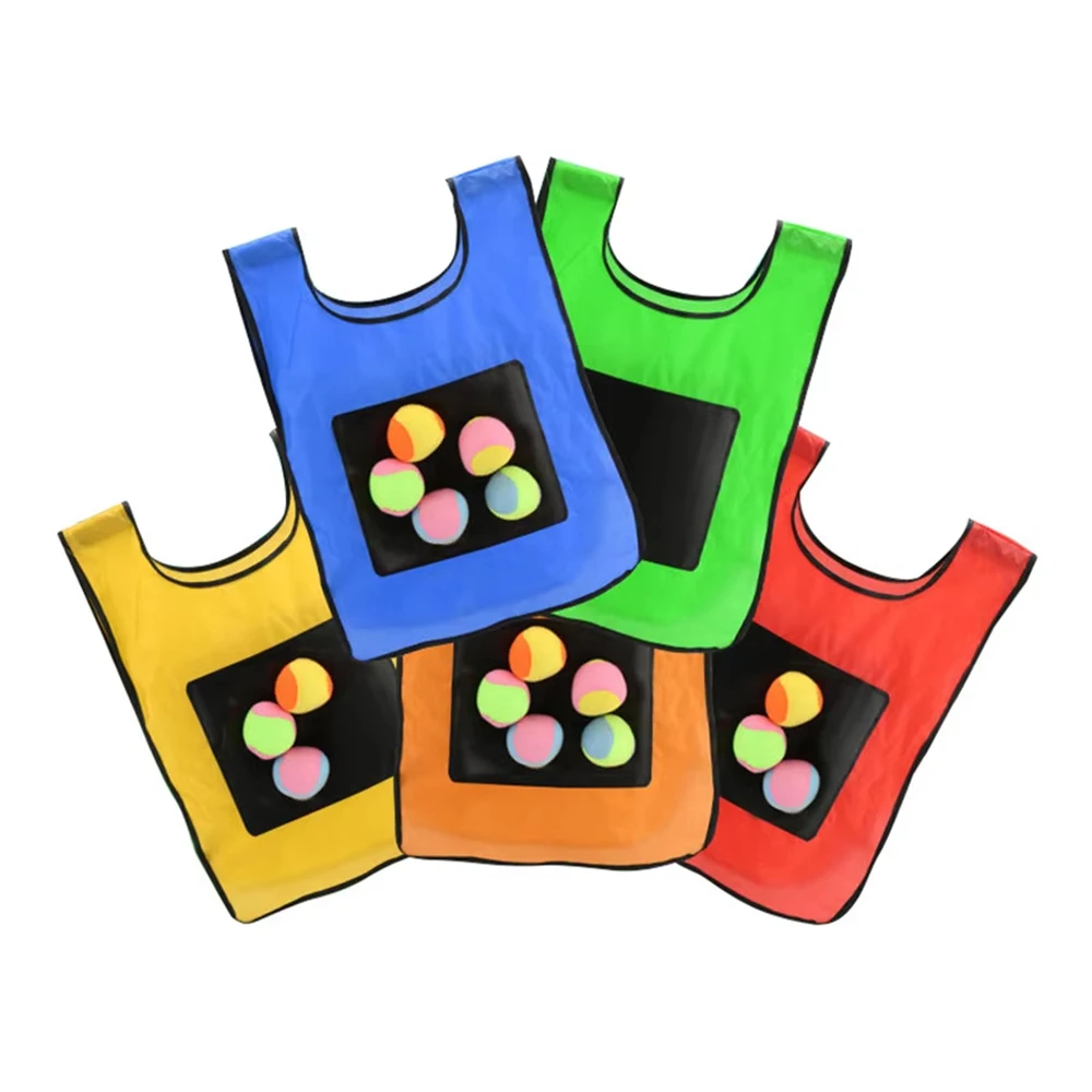 لزجة دودج الكرة لعبة سترة لعبة رياضية في الهواء الطلق جيرسي النسيج الدعائم رمي الصيد كرات الصوف الناعمة آمنة للأطفال المراهقين البالغين